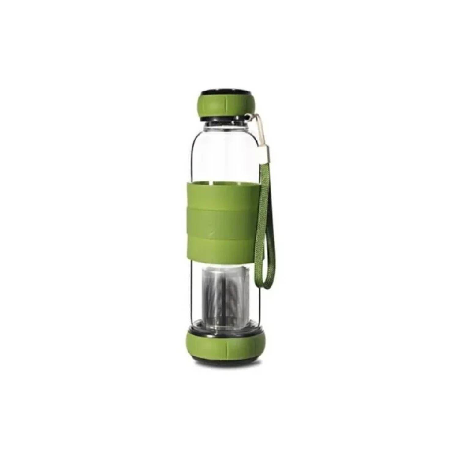 Botella De Vidrio 420 Ml Té Infusión + Funda-2