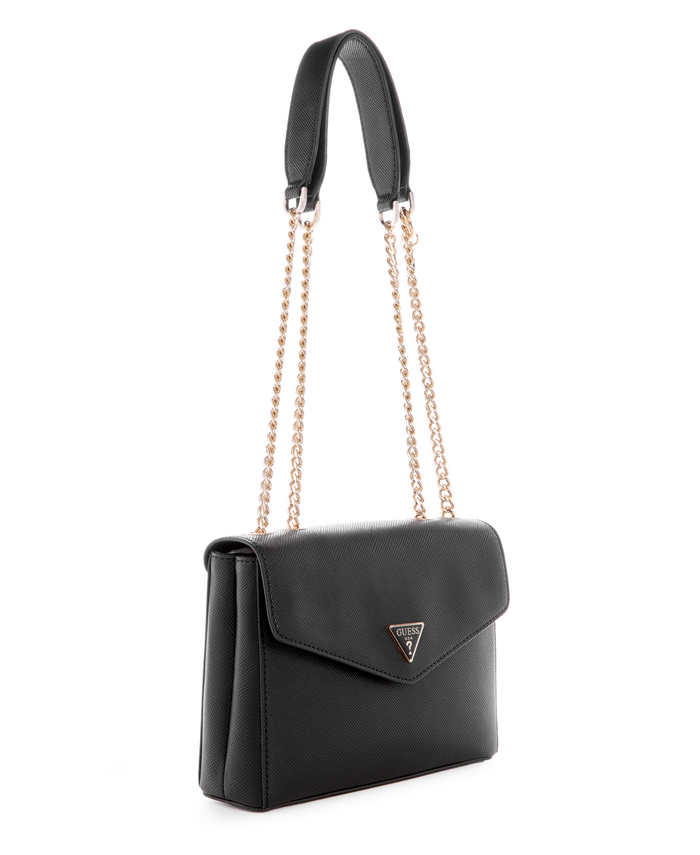 Cartera Guess Eco Ivy Convertible Xbody Flap Bla Negro-1