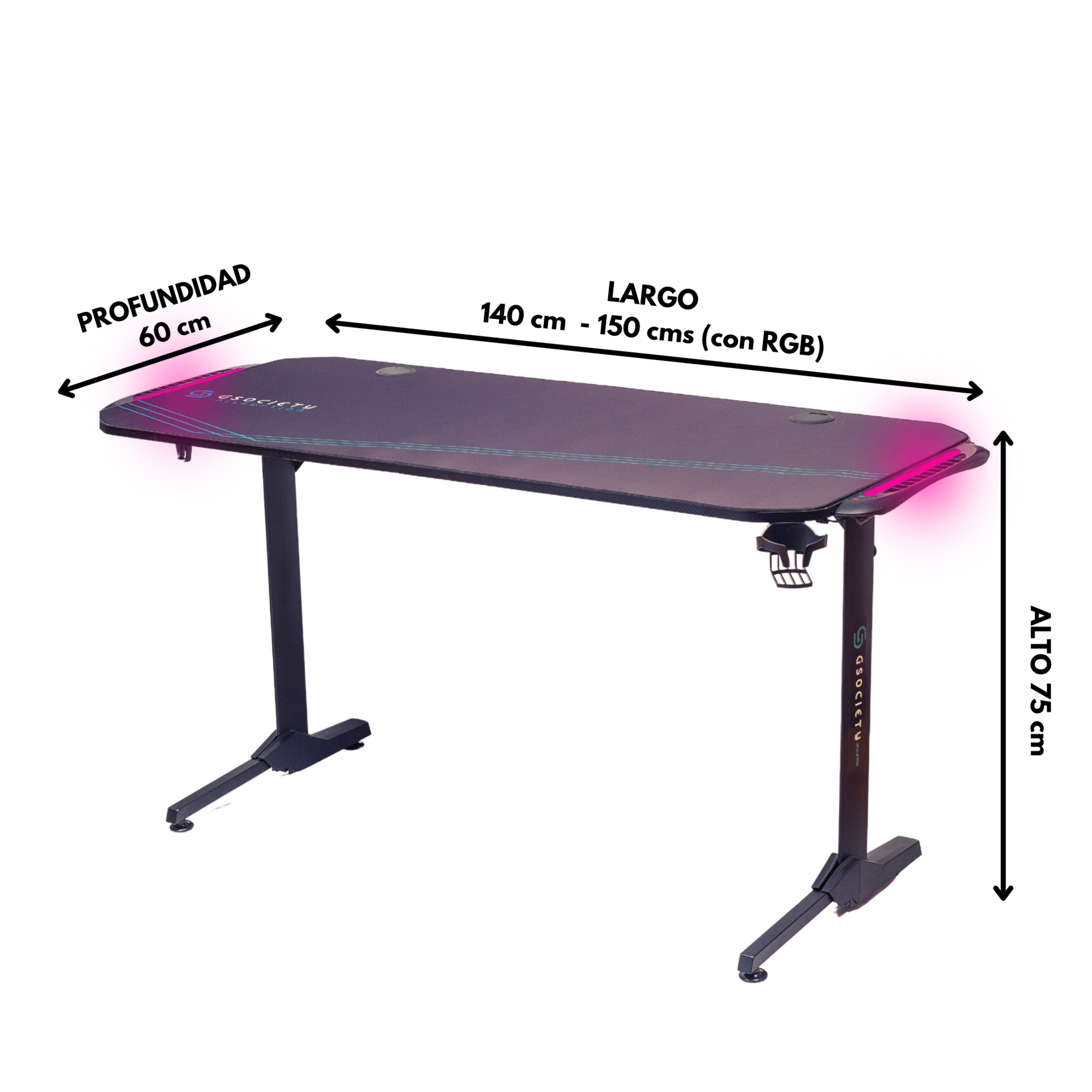 Escritorio Gamer Gsociety - Modelo Disruption Full Mousepad-6