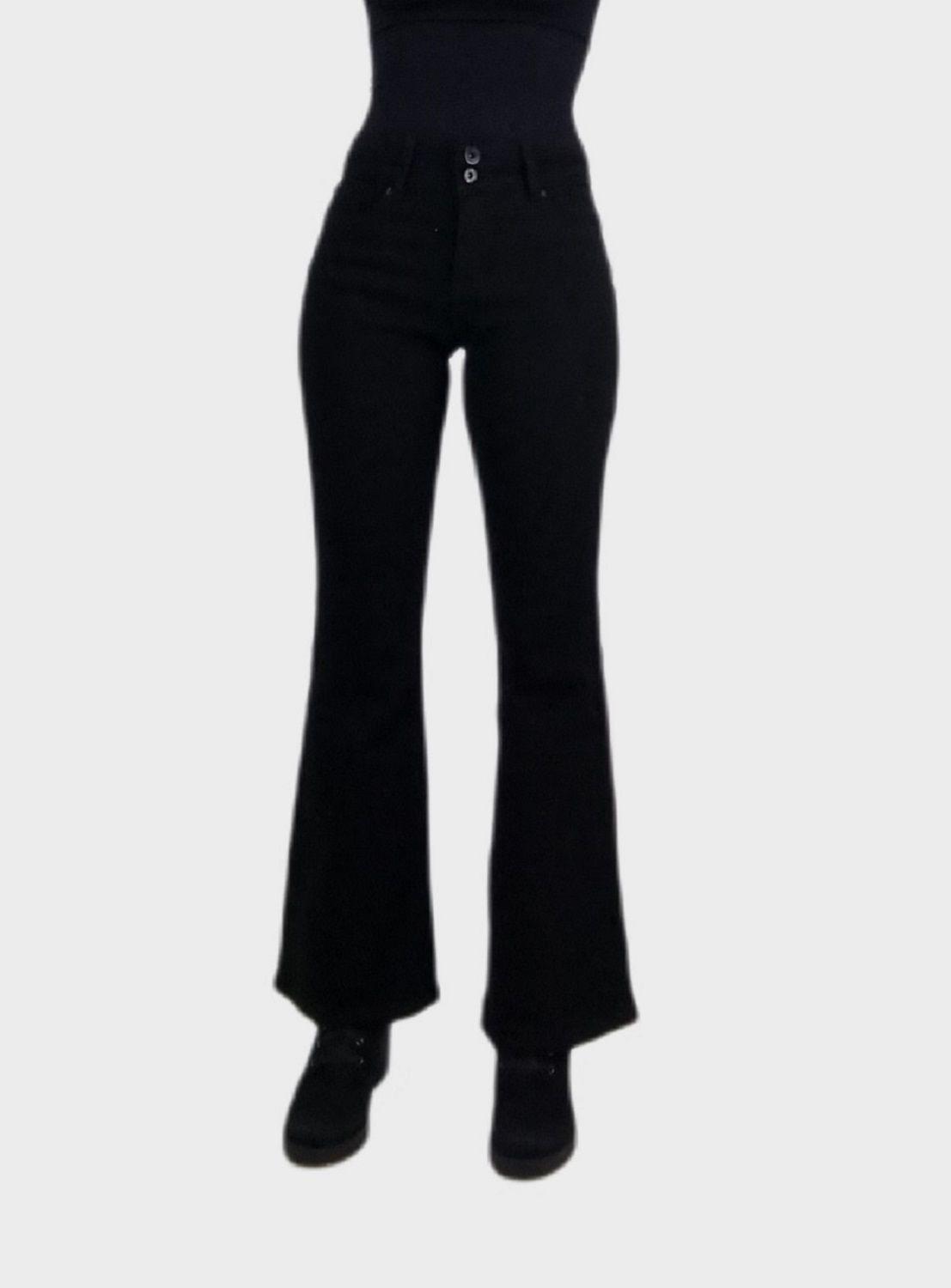 Jeans flare bottom black-0