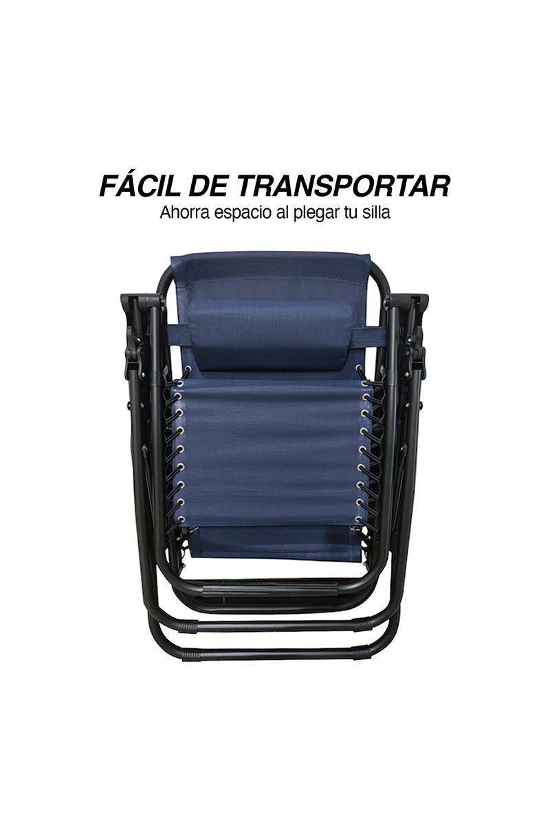Reposera reclinable para patio NOVAHUS azul-4