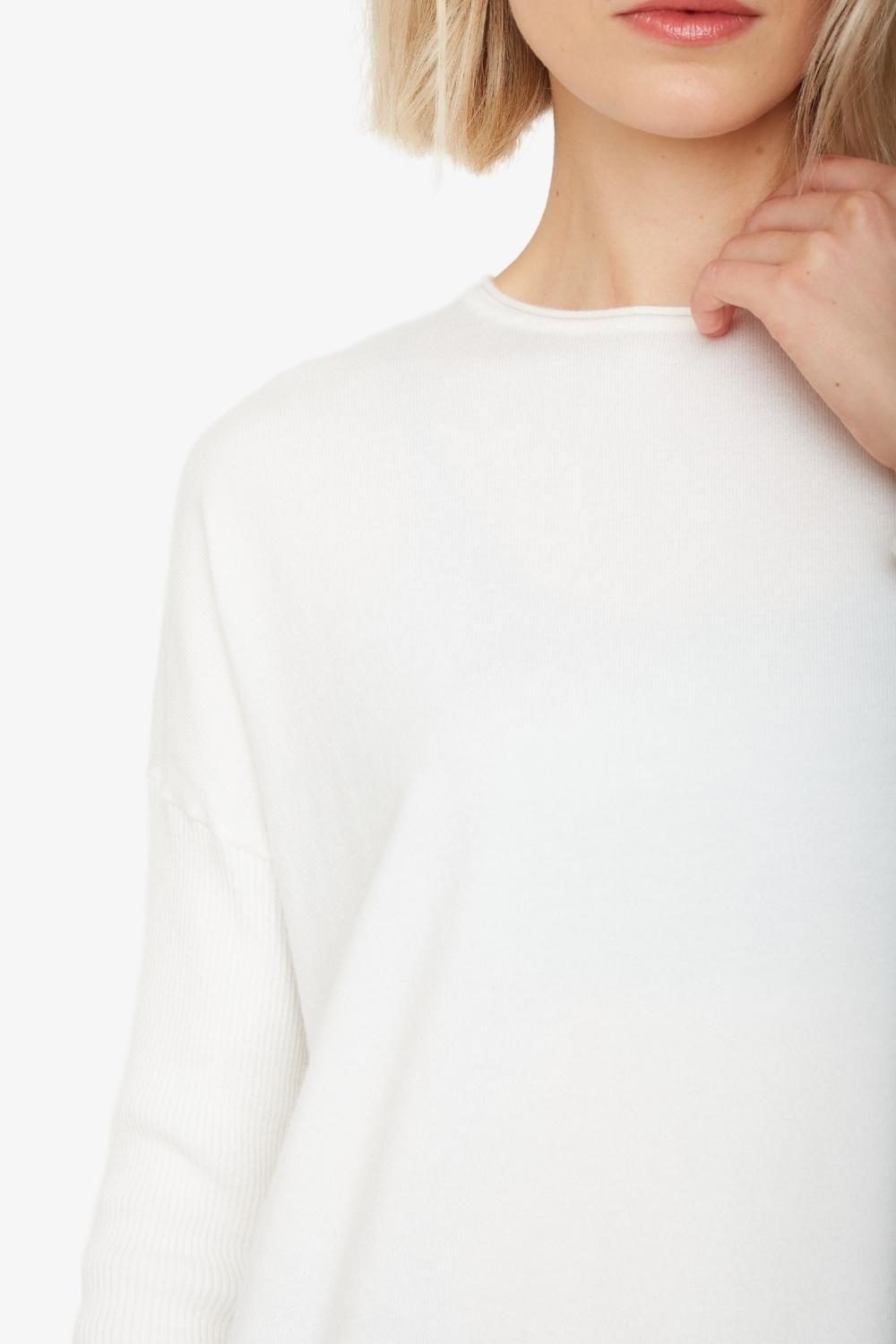 Chaleco María largo blanco-5