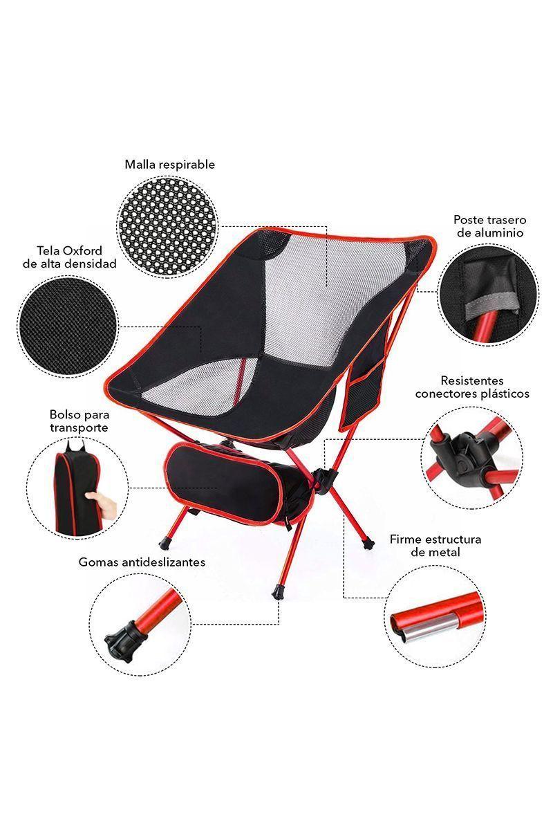 Silla Camping Baja Negro-3