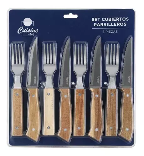Set de 4 Cuchillos y 4 Tenedores Parrilleros-0