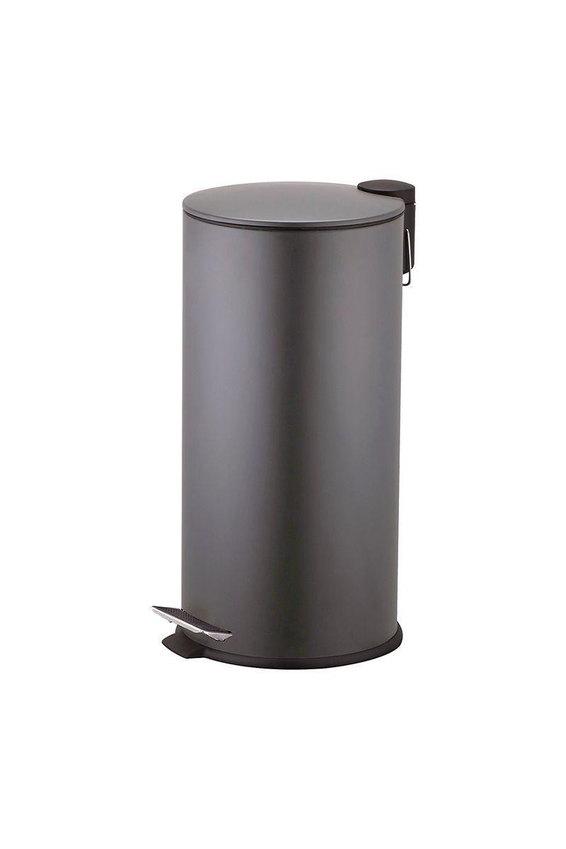 Basurero 27 L Acero Gris-0