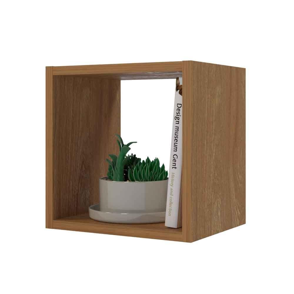 Repisa CUBO Silcosil 28x22x28cm. Color Madera-1