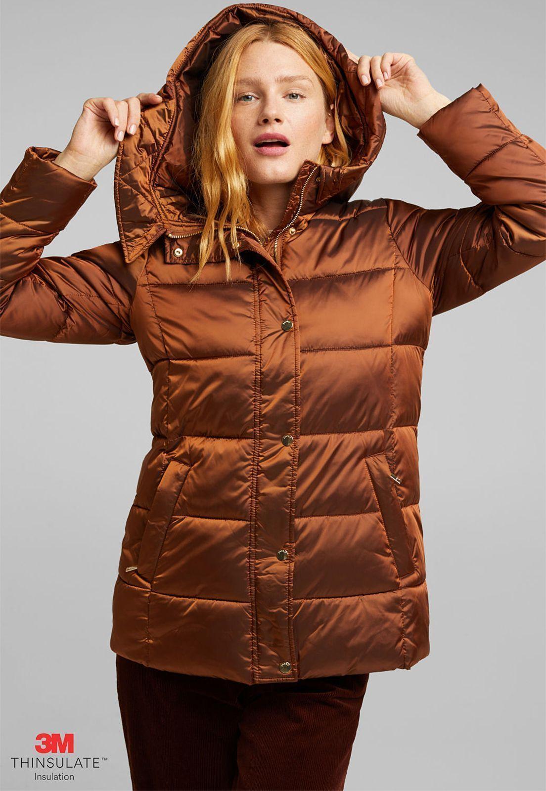 Parka Mujer Con Capucha Thinsulate™ De 3M™ Esprit Marrón-0