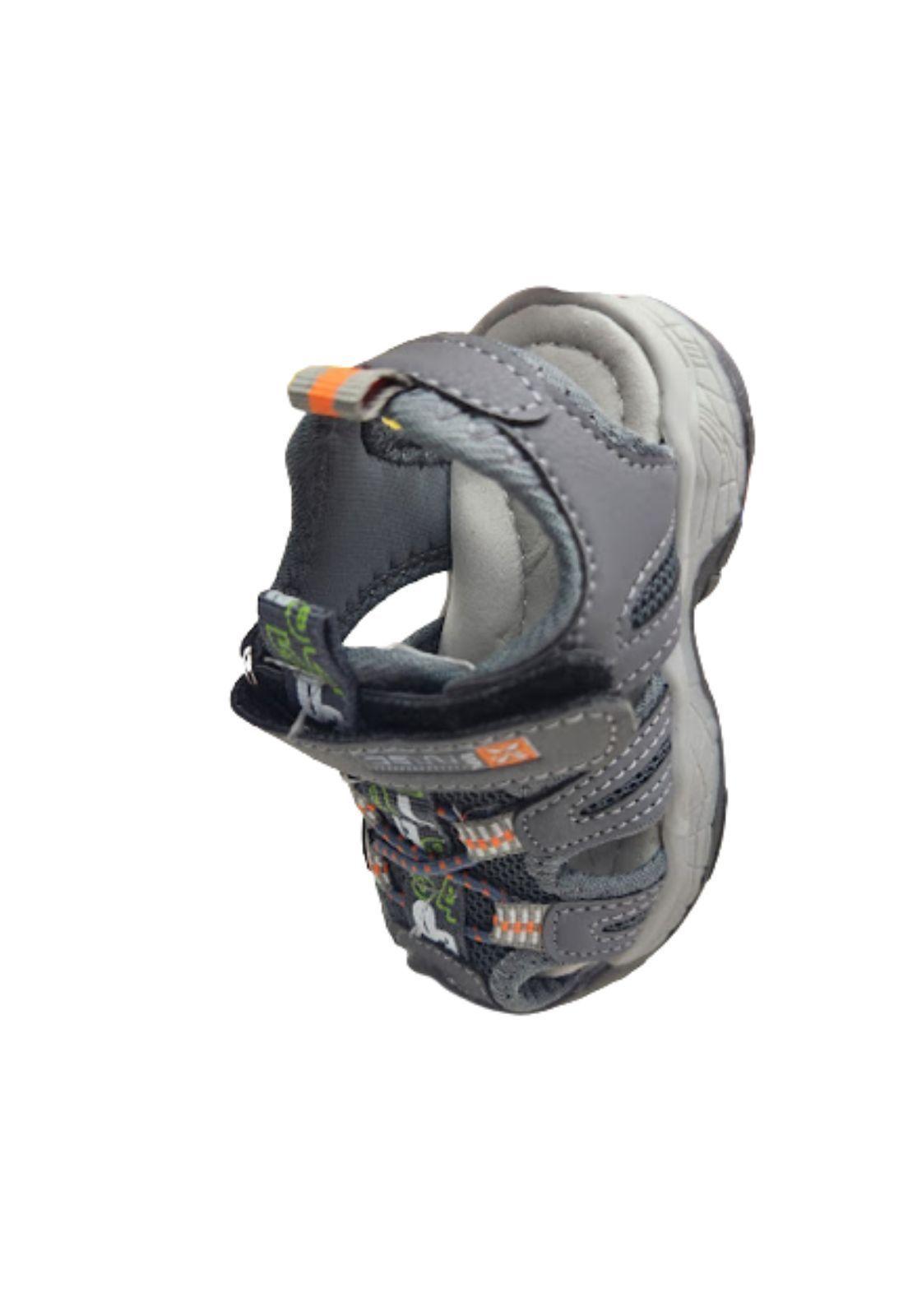 Sandalia Niño Gris Velcro-2