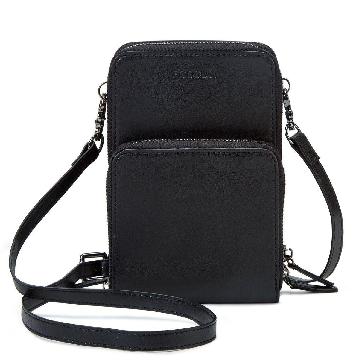 Ecosusi Bandolera Para Celular Con Cartera Desmontable - Negro-0