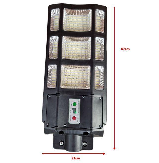Foco Led Solar 600w Poste Exterior Focos Solares Potentes + Base-3