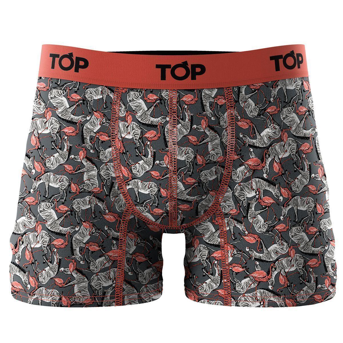 Boxer Medio Animal Top Algodón Pack 4 C2-2