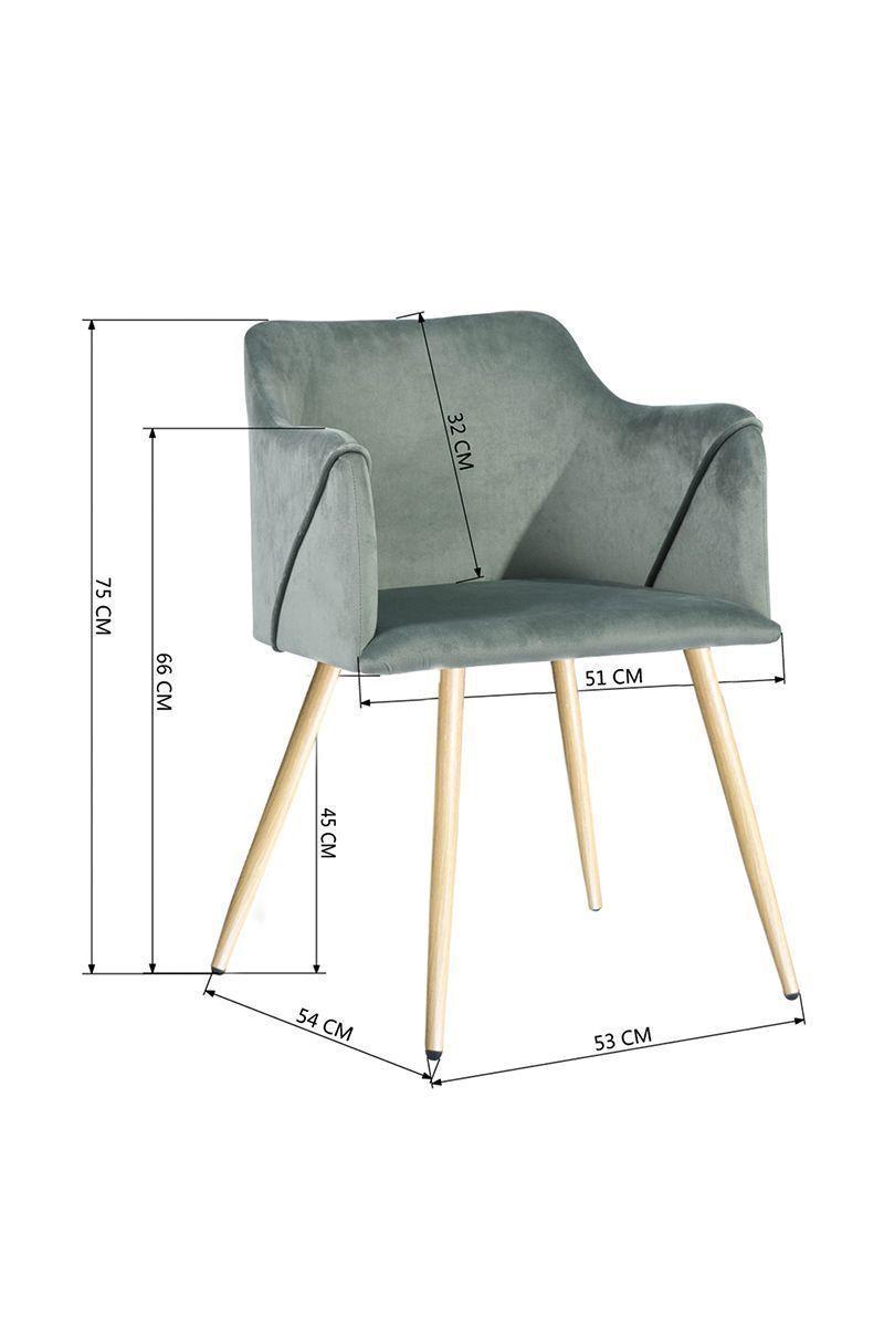 Silla Comedor Sitial Aldridge Terciopelo Verde-2