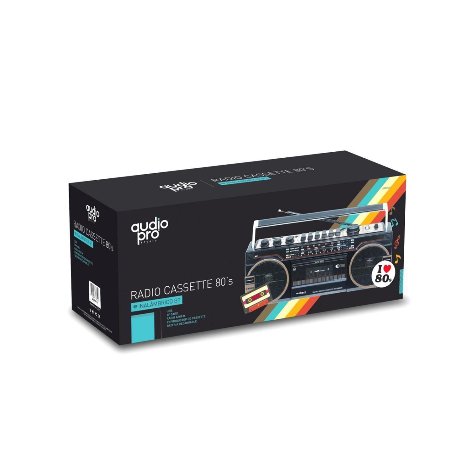 Radio Retro Cassette AM FM SW 10W Puerto USB Audiopro-1