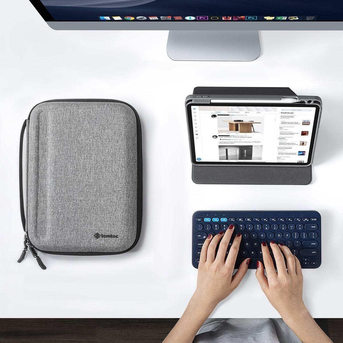 Smart Portafolio A06 PLUS iPad Air/ Pro 11'' y keyboard- Gris-5