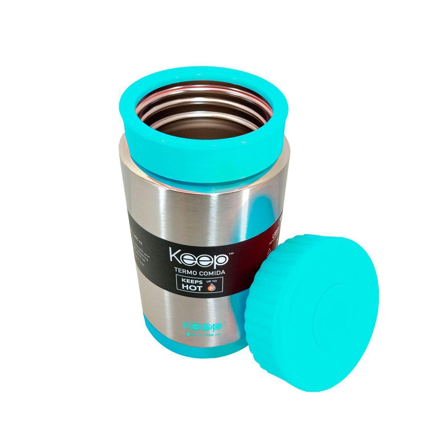 Termo Para Comida Acero Inoxidable 600 ml Celeste - Keep-2