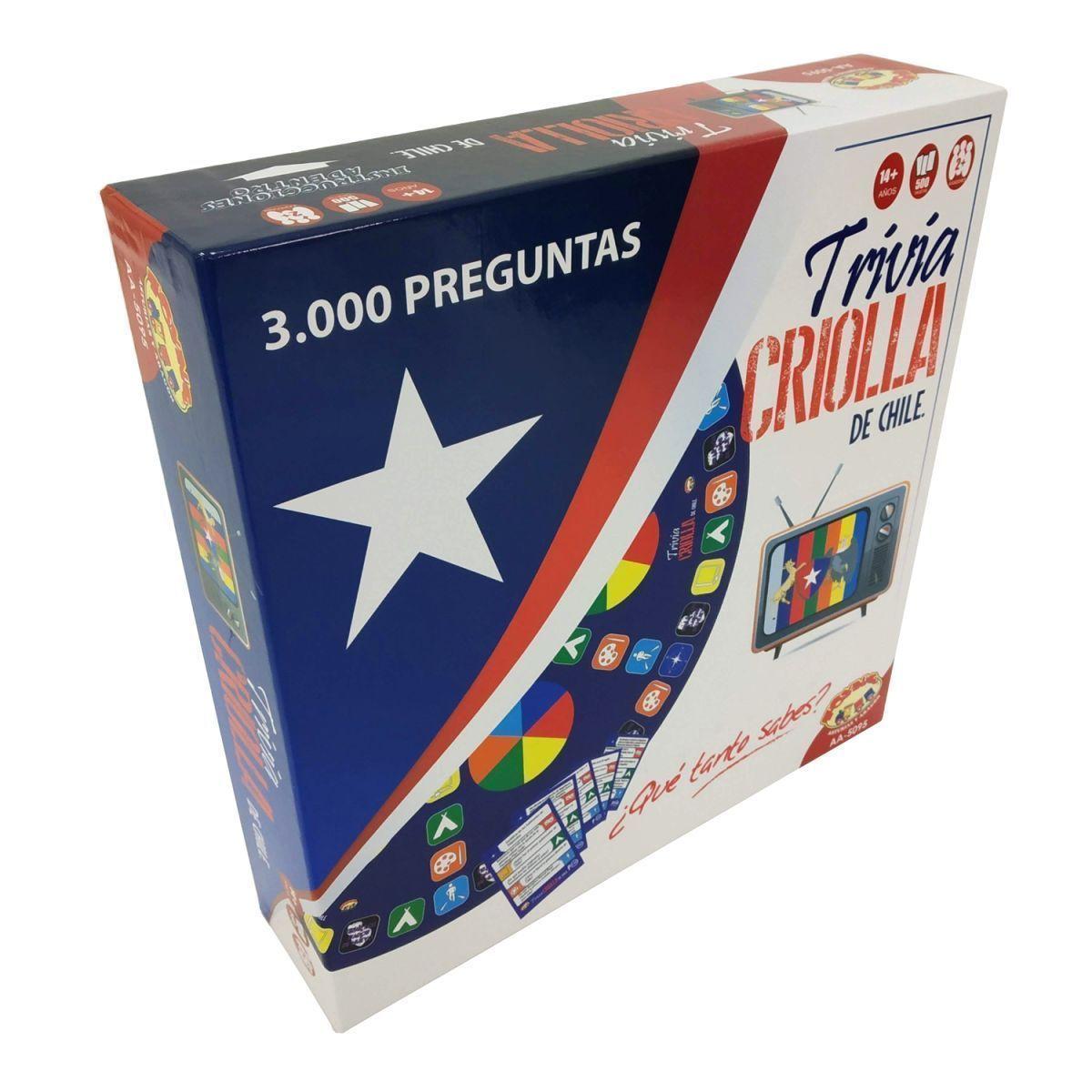 Juego Trivia Criolla 3000 Preguntas De Chile - Juego De Mesa --1