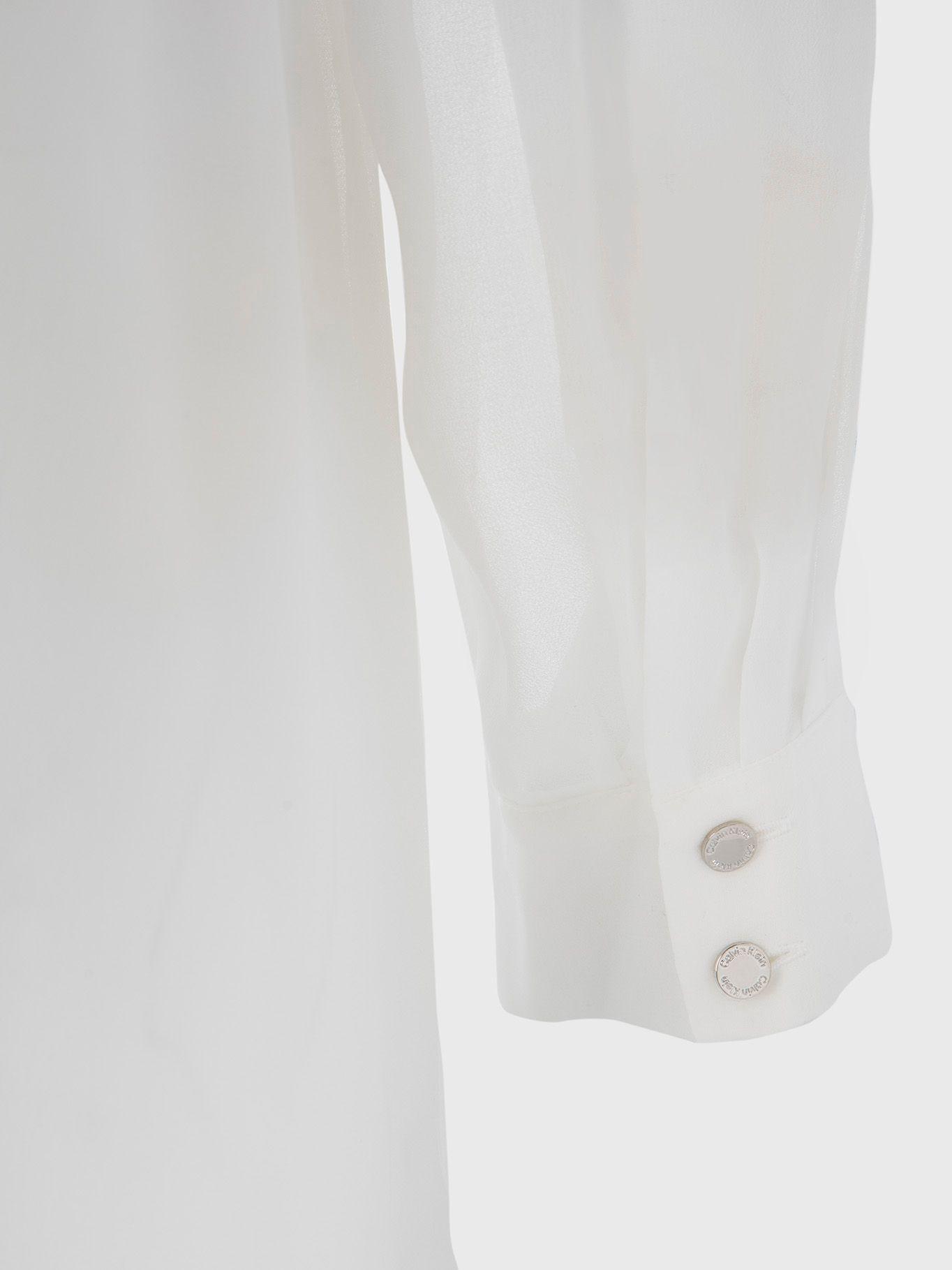 Blusa con Cintura Ajustable Blanco Calvin Klein-3