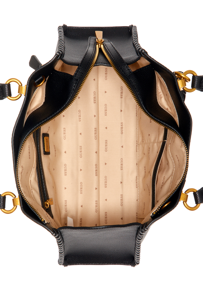 Cartera Kaoma Satchel Bla Negro Guess-3