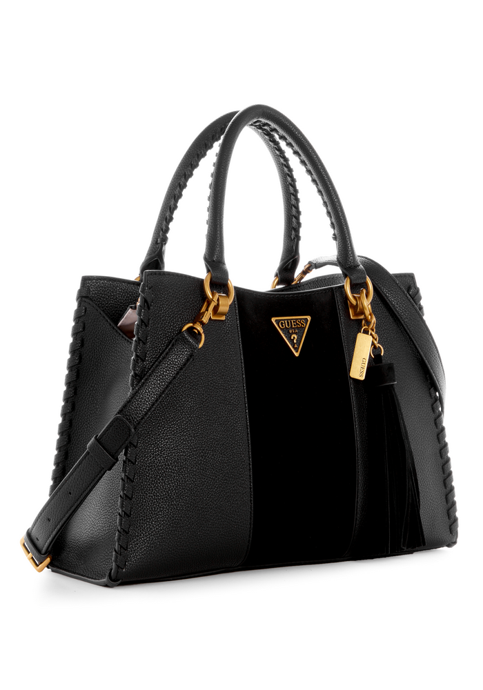 Cartera Kaoma Satchel Bla Negro Guess-2