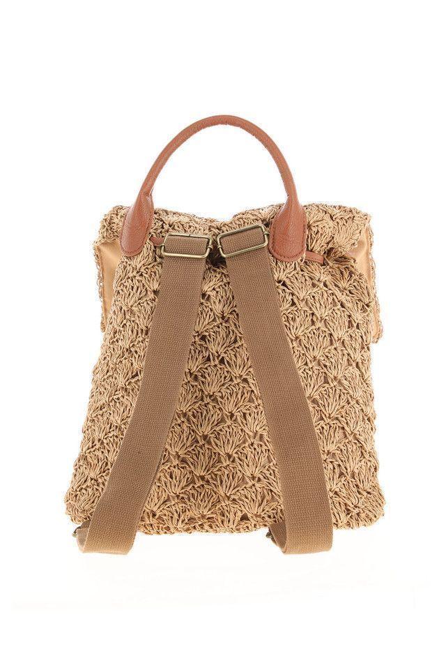 Mochila Camel Trigal Crochet Humana-1
