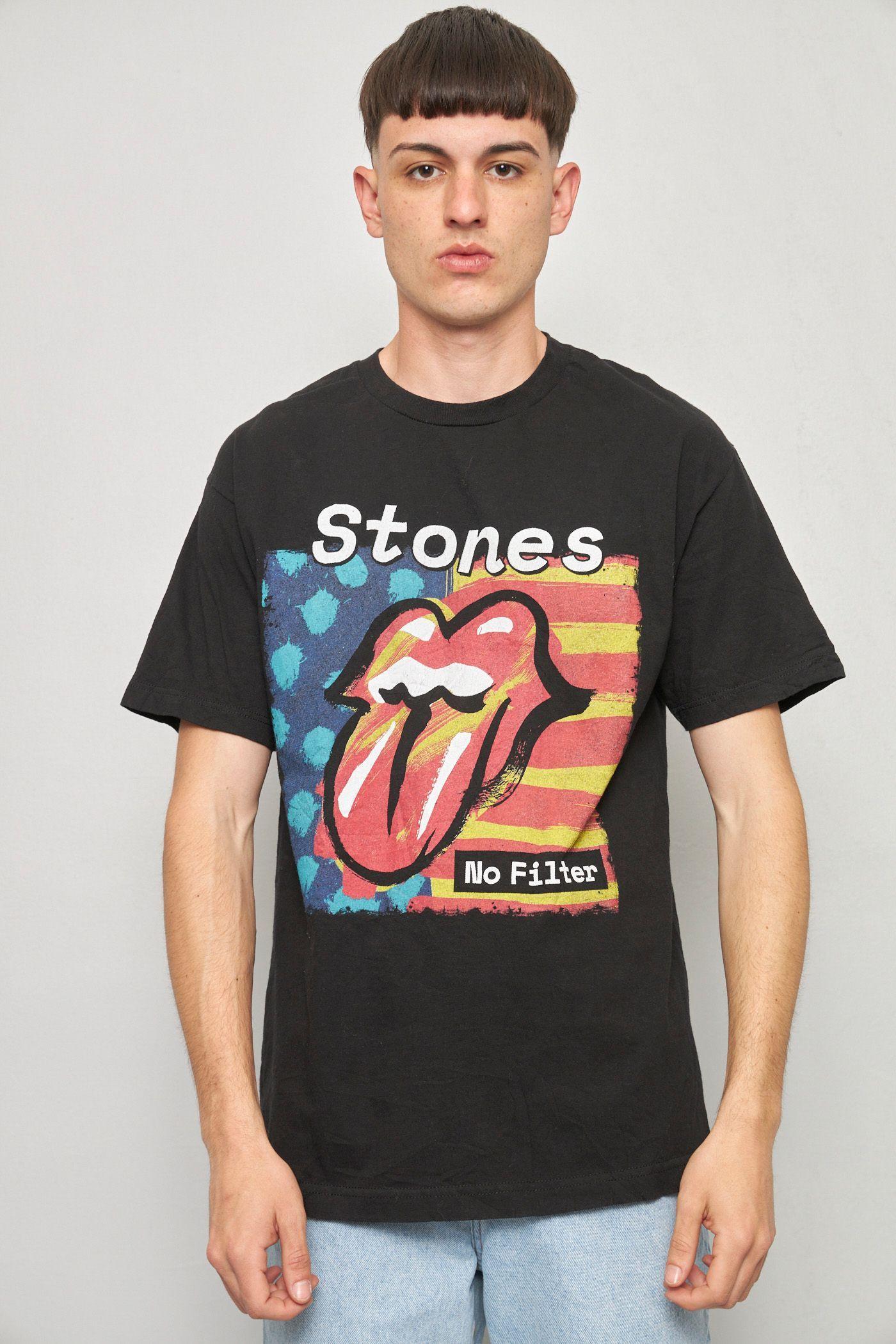 Polera casual reciclado negro nostalgic talla M  -0