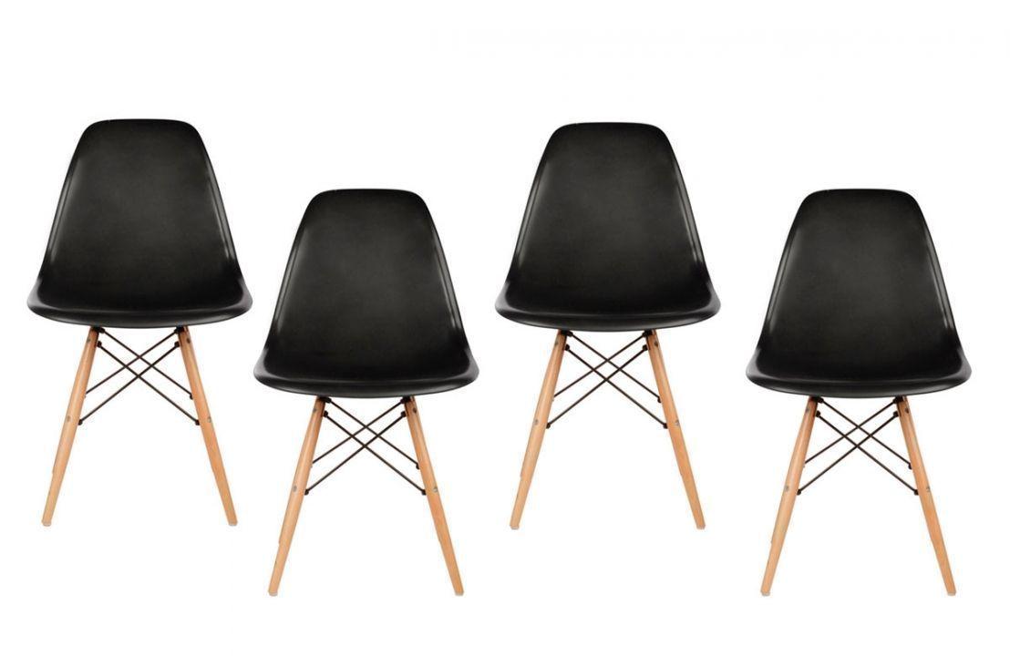 PACK 4 SILLAS EAMES NEGRA-0