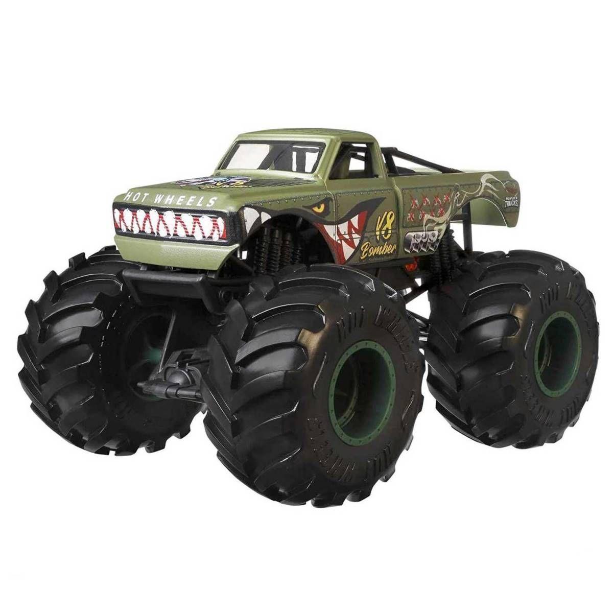 Hot Wheels Monster Trucks Escala 1:24 - V8 Bomber-0