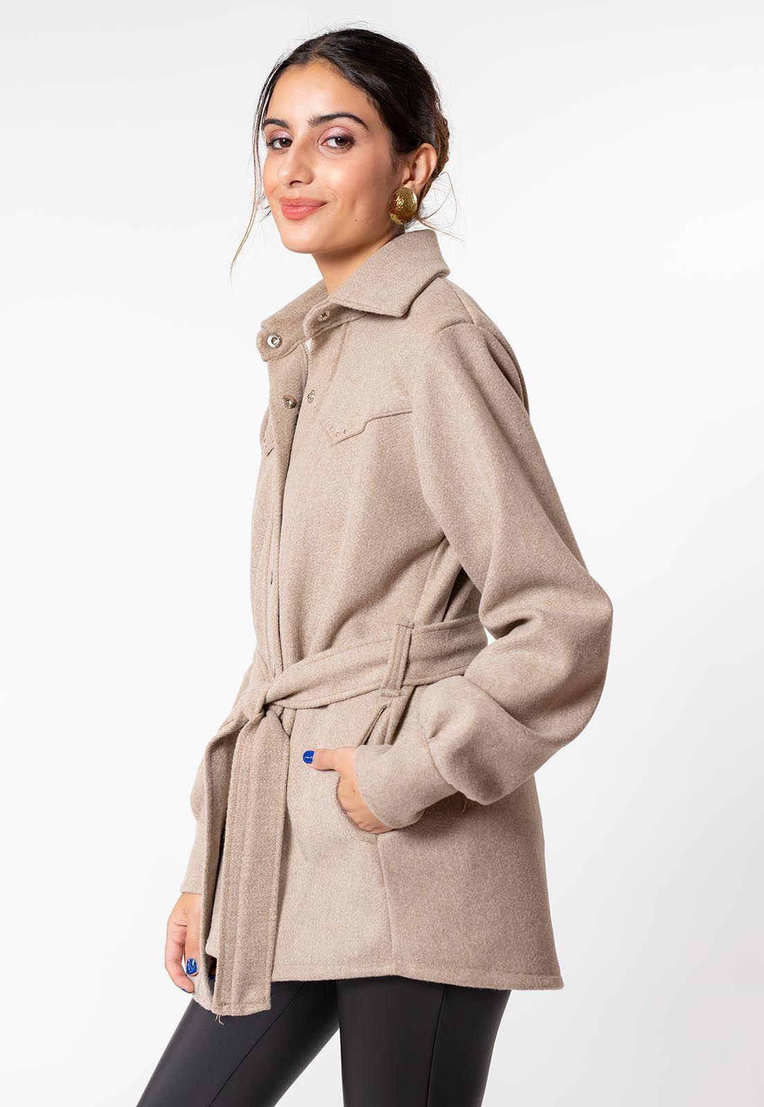 Chaqueta Angela Beige Natalia Seguel-1