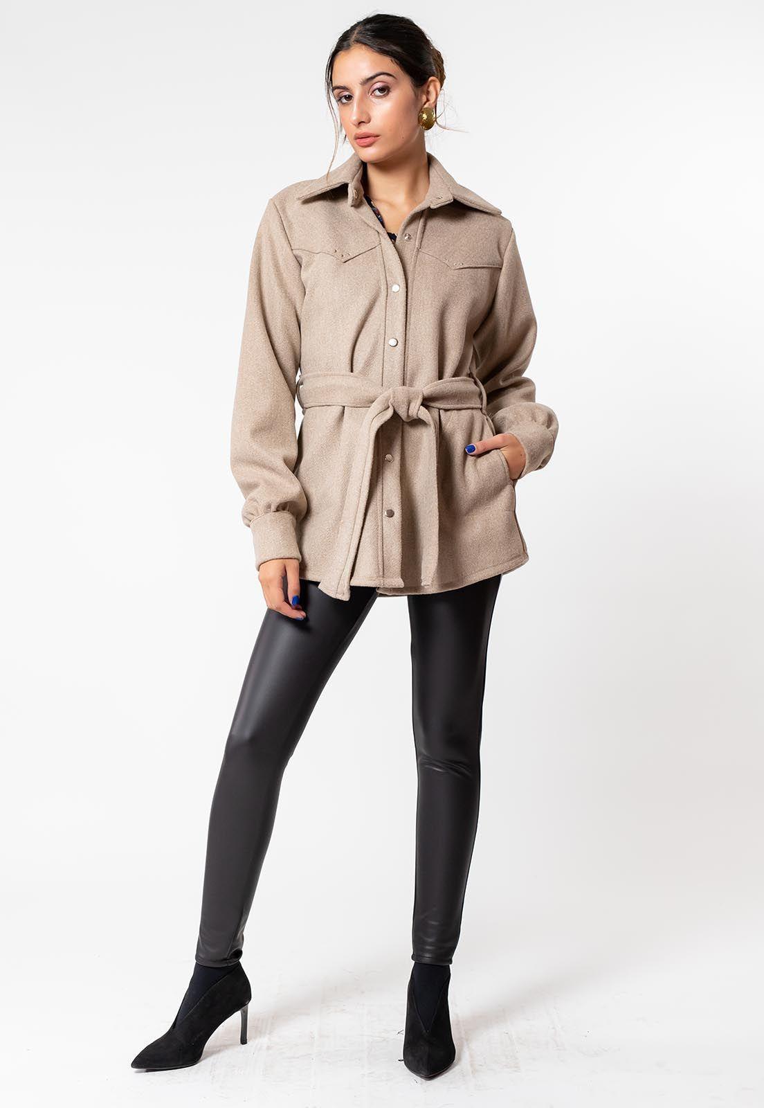 Chaqueta Angela Beige Natalia Seguel-6
