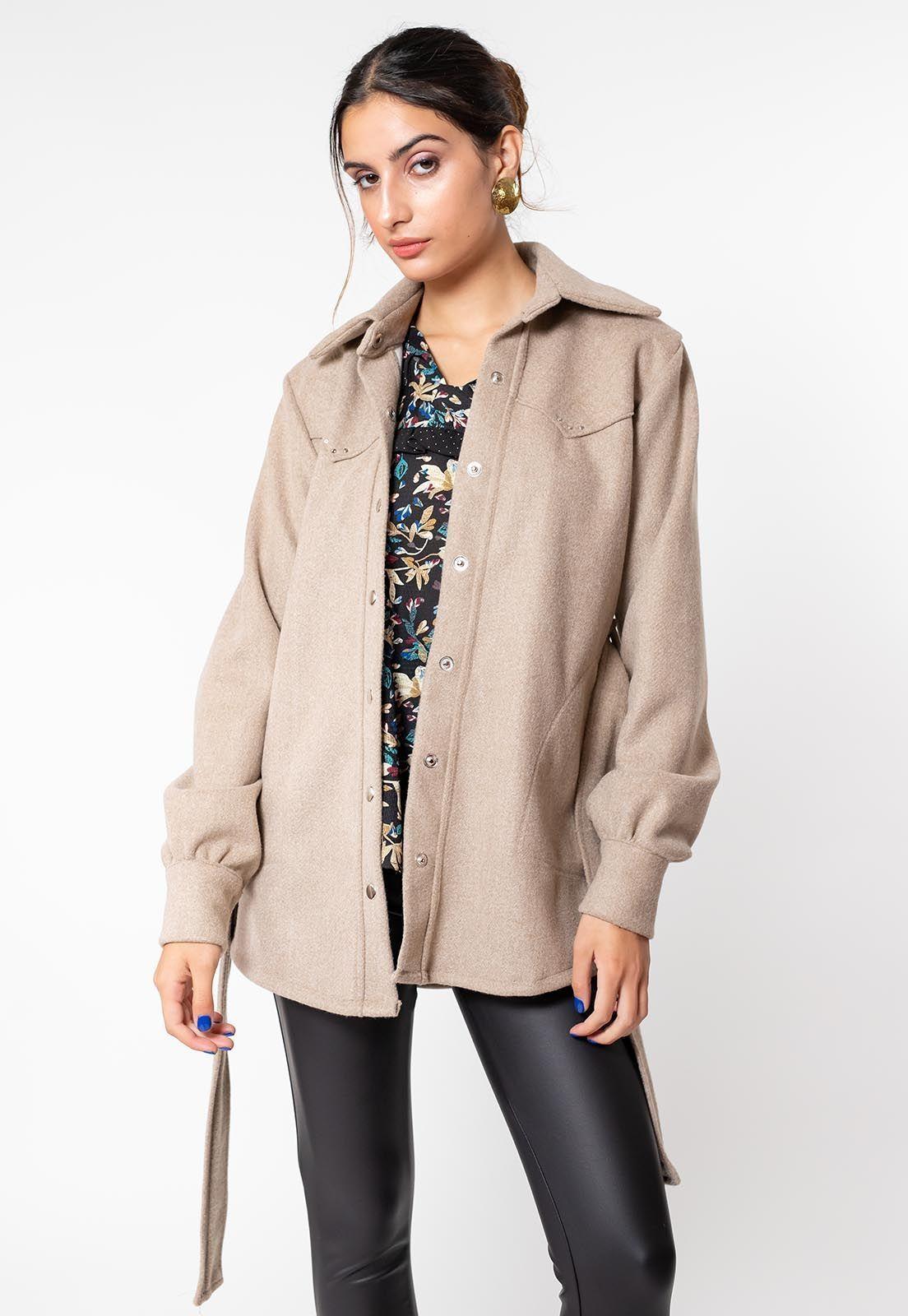 Chaqueta Angela Beige Natalia Seguel-4