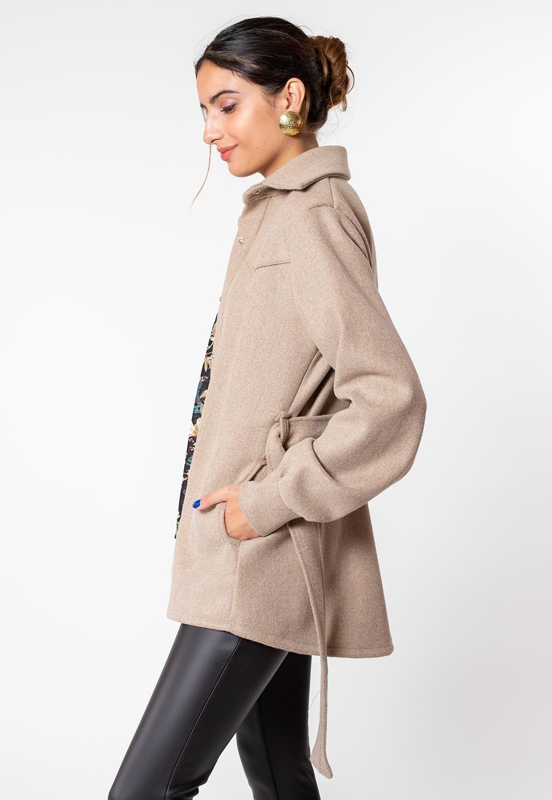 Chaqueta Angela Beige Natalia Seguel-5