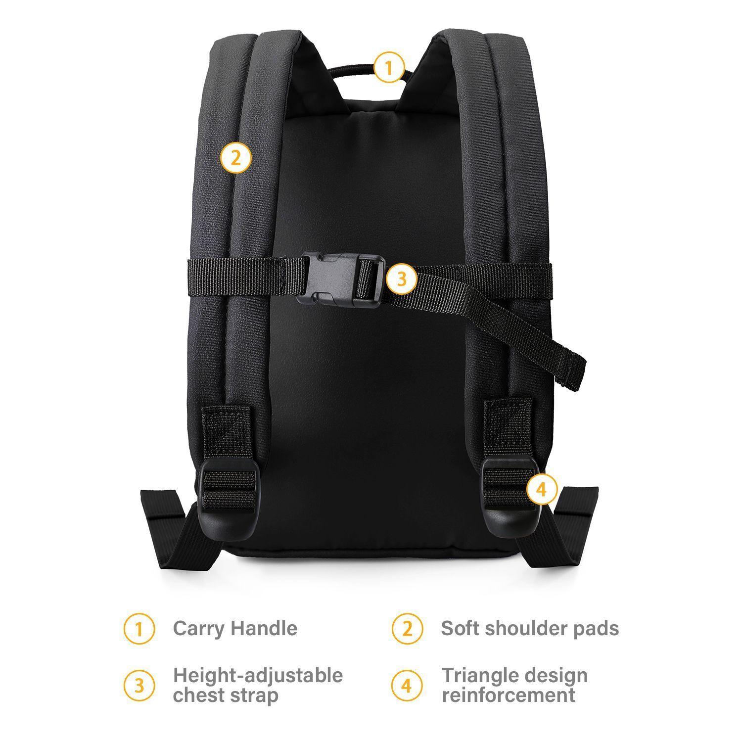 Mommore Mochila para niños LACY negro-3