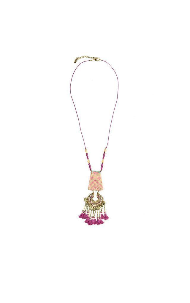 Collar Largo Ancestros Morado Humana-0