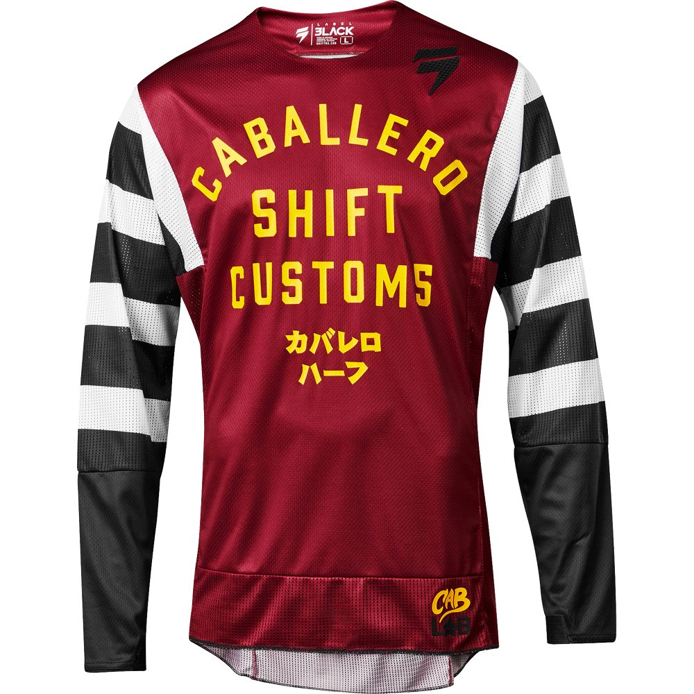Polera Moto Black Caballero X Lab Rojo Shift.._-0