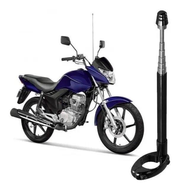 Antena Moto Retractil Corta Hilo Curado Seguridad 18 Septiem (Base volante / Negra)-1