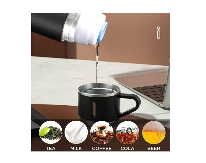 Set Termo Caliente Frio Termo Acero Inox + 3 Tazas 500 Ml-3