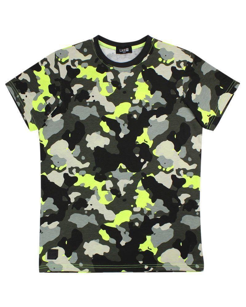 Polera TeensNiño Camuflada Neontech Sportie Ficcus-0