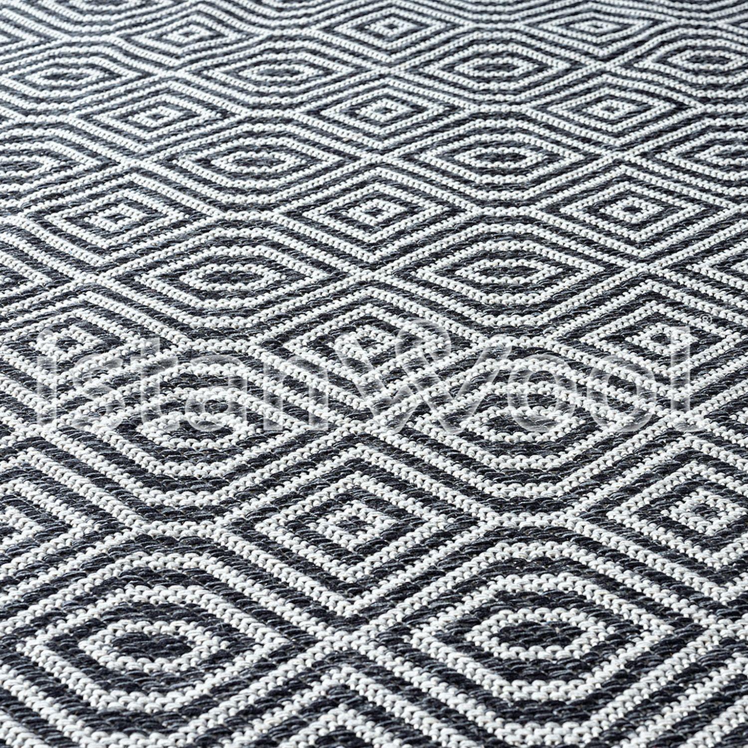 Alfombra Moderna 125X180 cms.Negra con Blanco-1