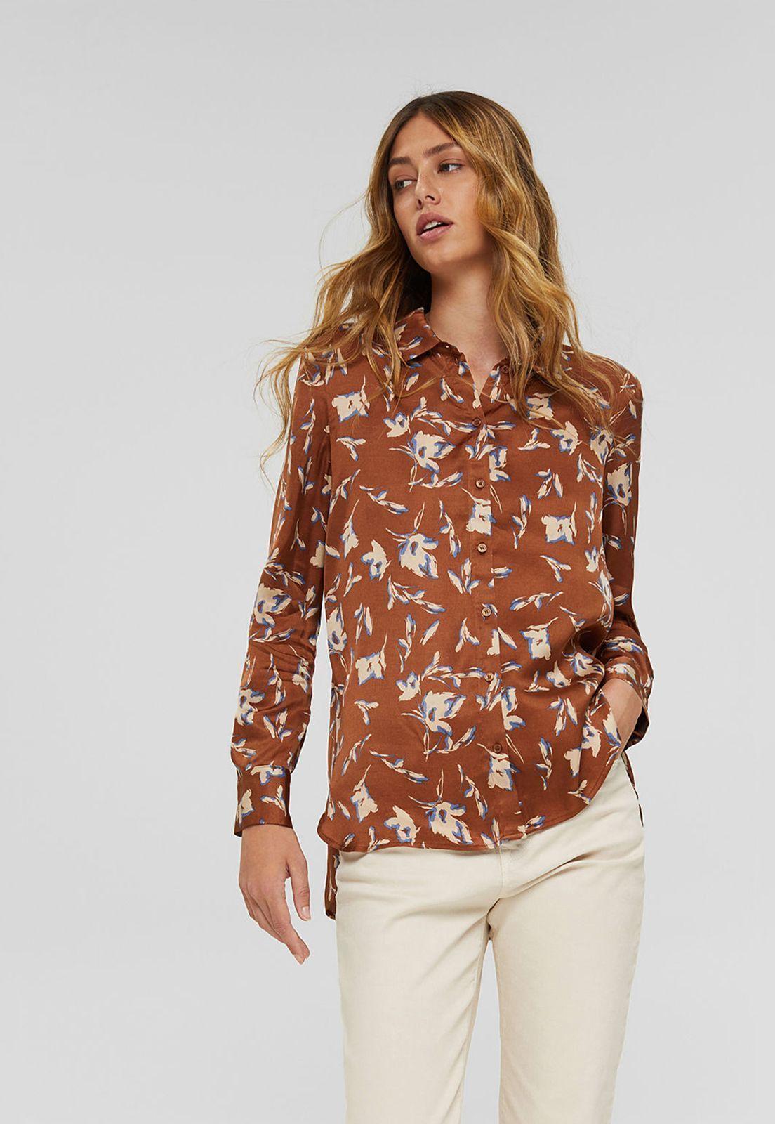 Blusa Manga Larga Estampada Con Lenzing™ Ecovero™ Esprit-0