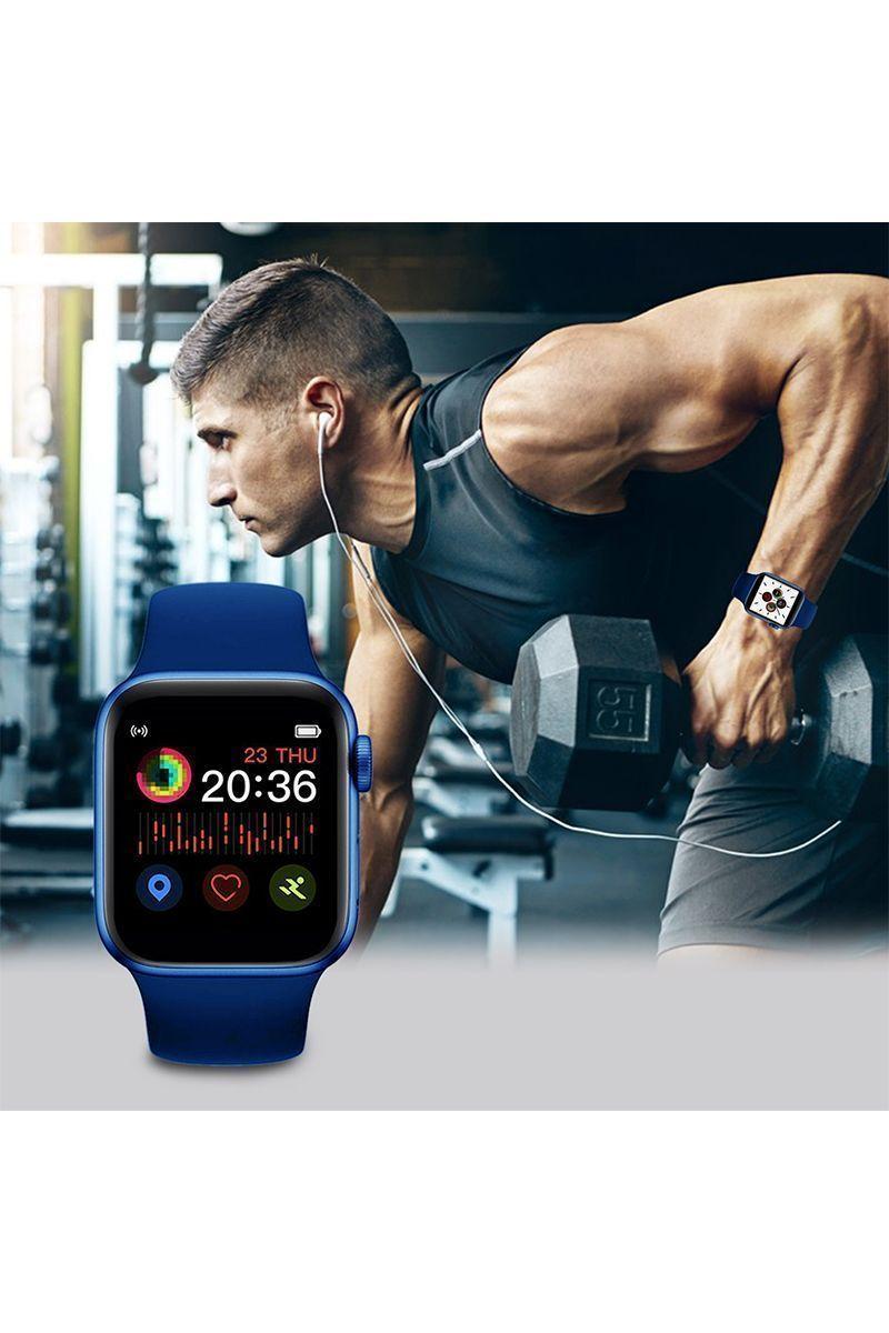 Reloj Inteligente Smartwatch T500 Azul-5