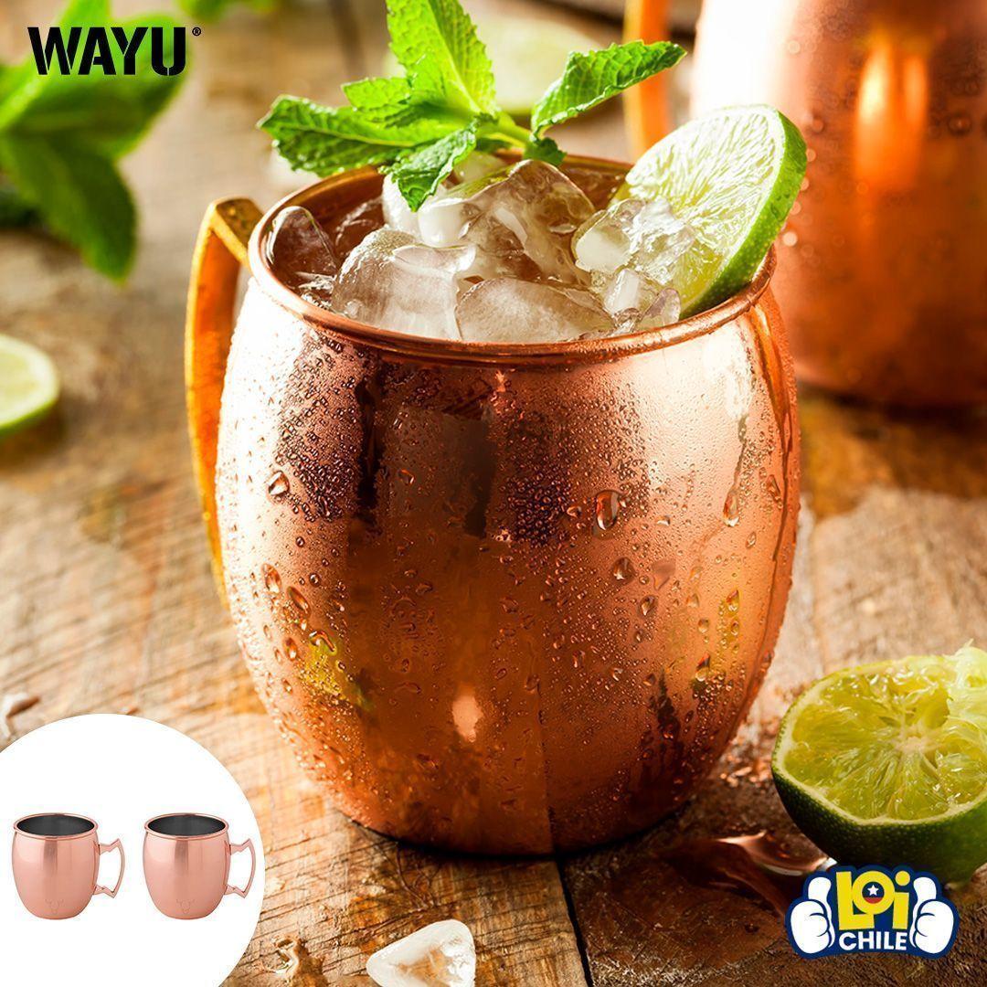 Set de 2 Mugs de Cobre Shine Coctel 600ml Wayu-3