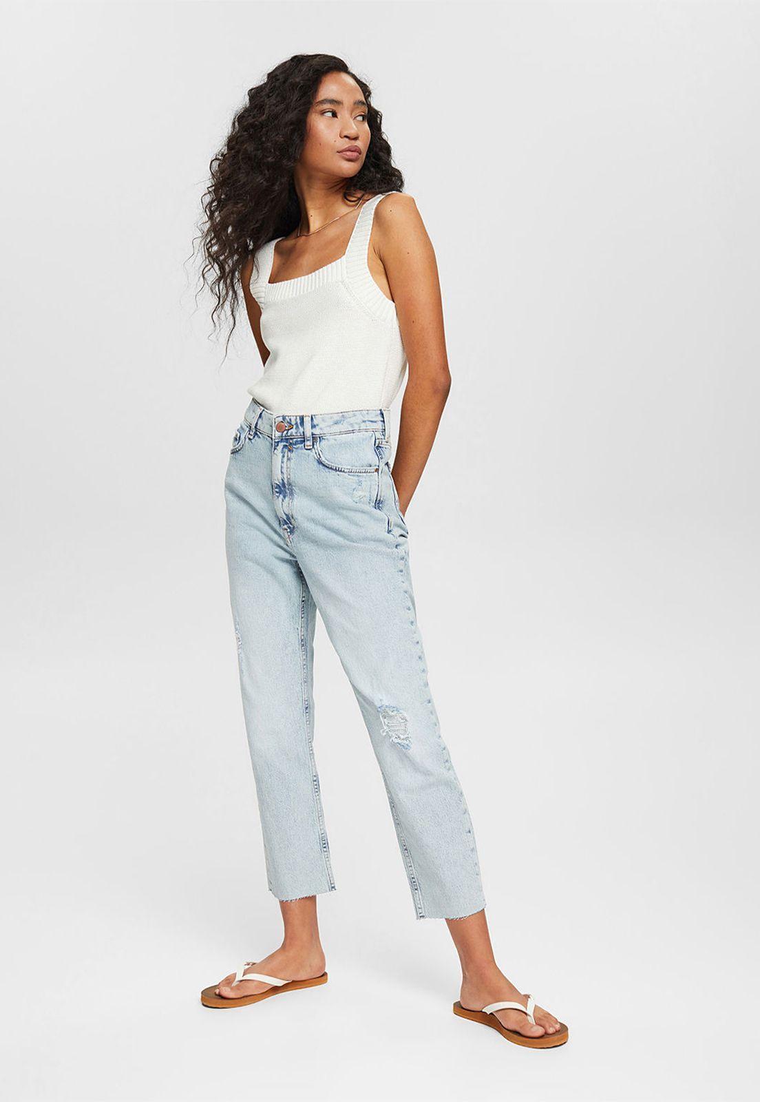 Jeans Con Efecto Roto Esprit-2