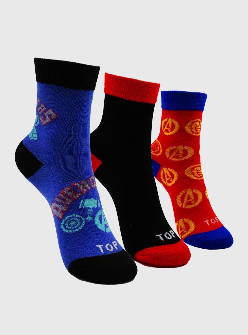 Calcetines Medios Niño Pack 3 Avengers Multicolor Top-2