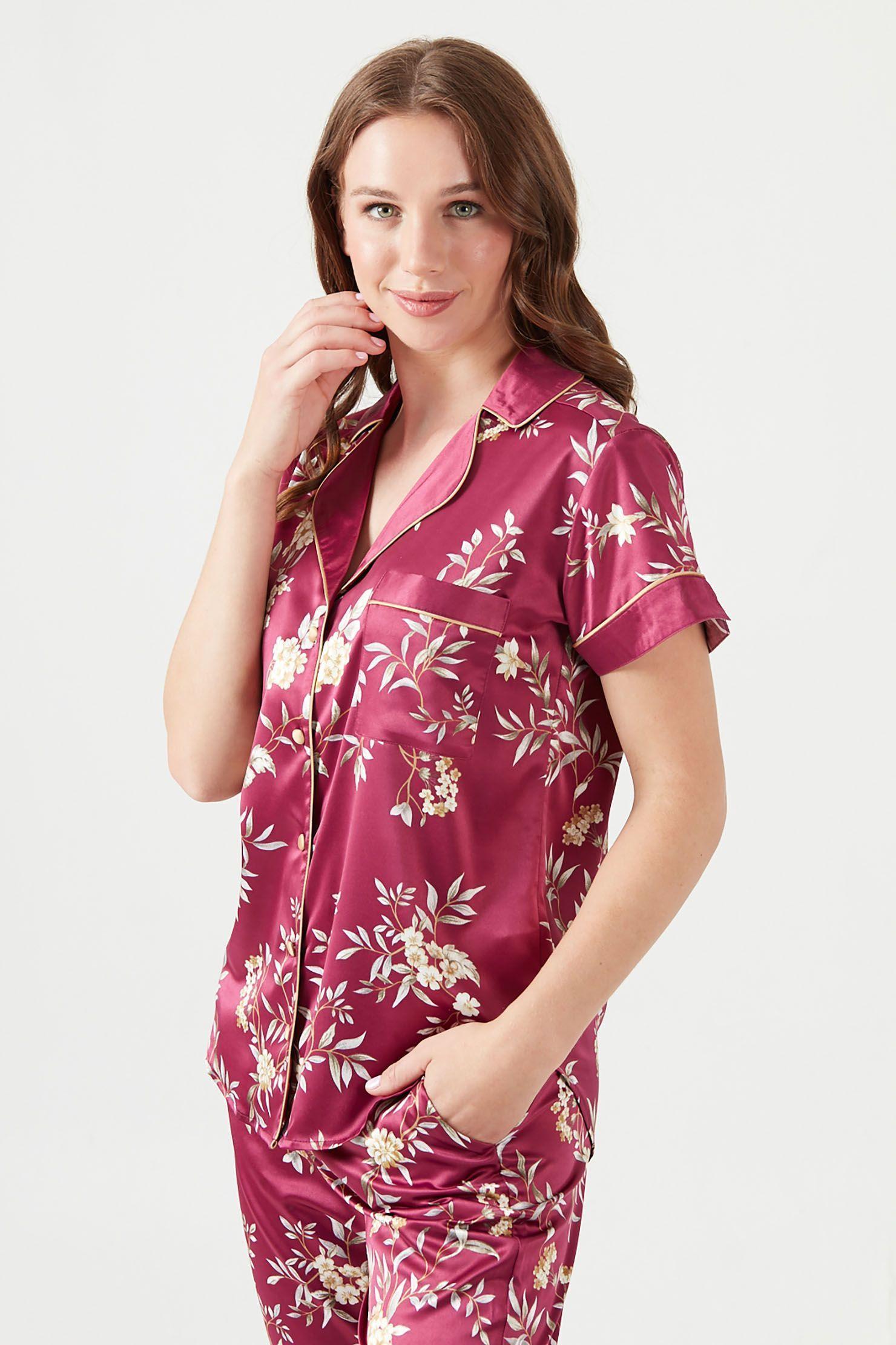 Pijama de mujer Roma Mc Burdeo-3