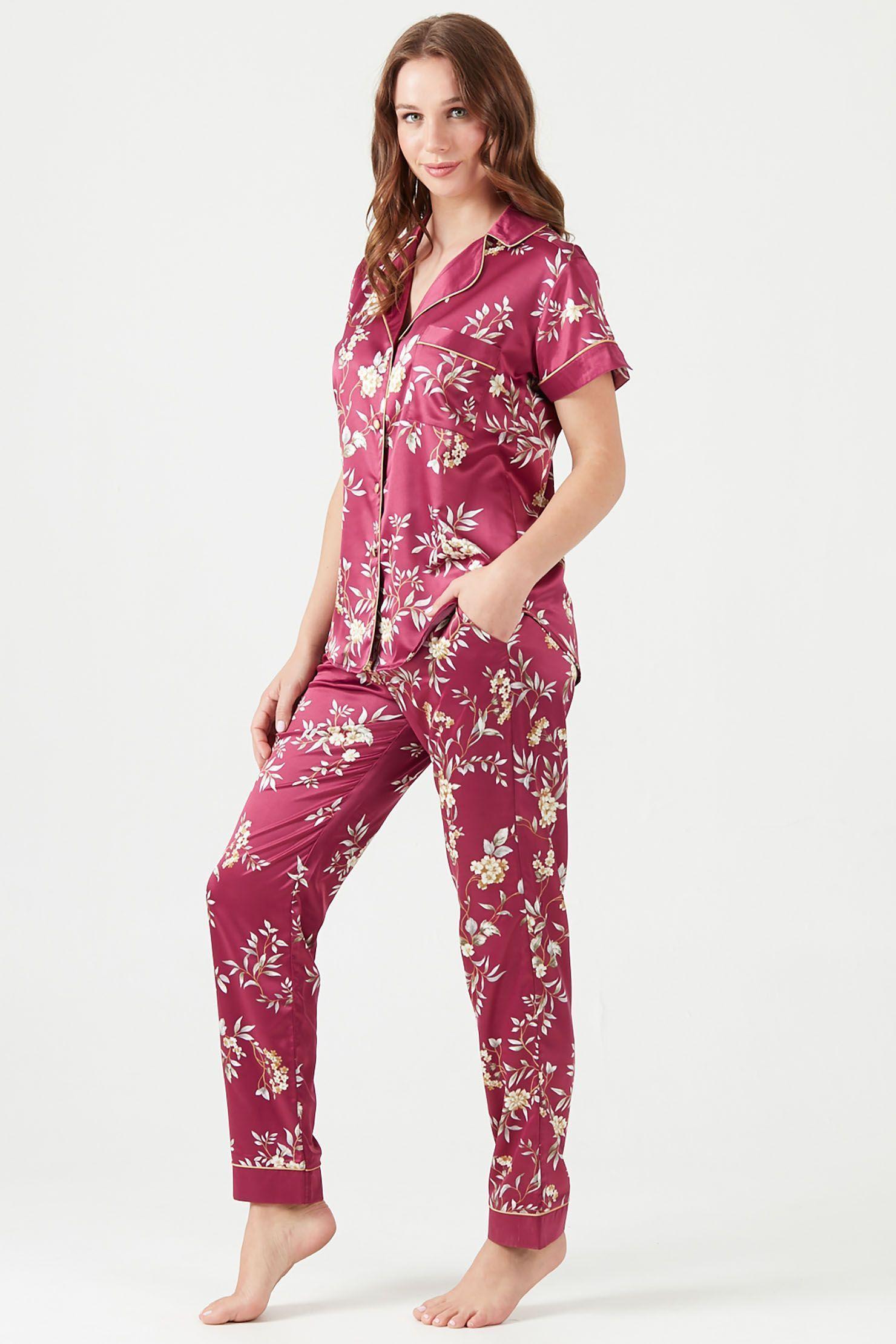 Pijama de mujer Roma Mc Burdeo-1