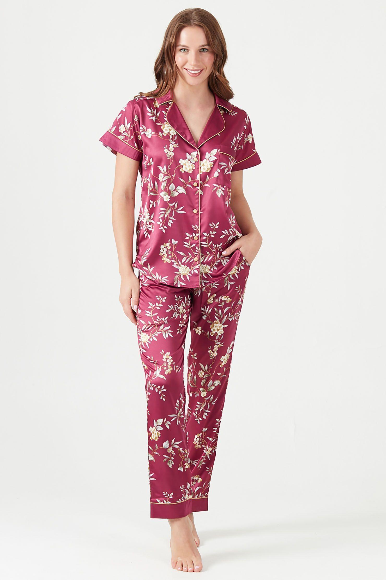 Pijama de mujer Roma Mc Burdeo-0