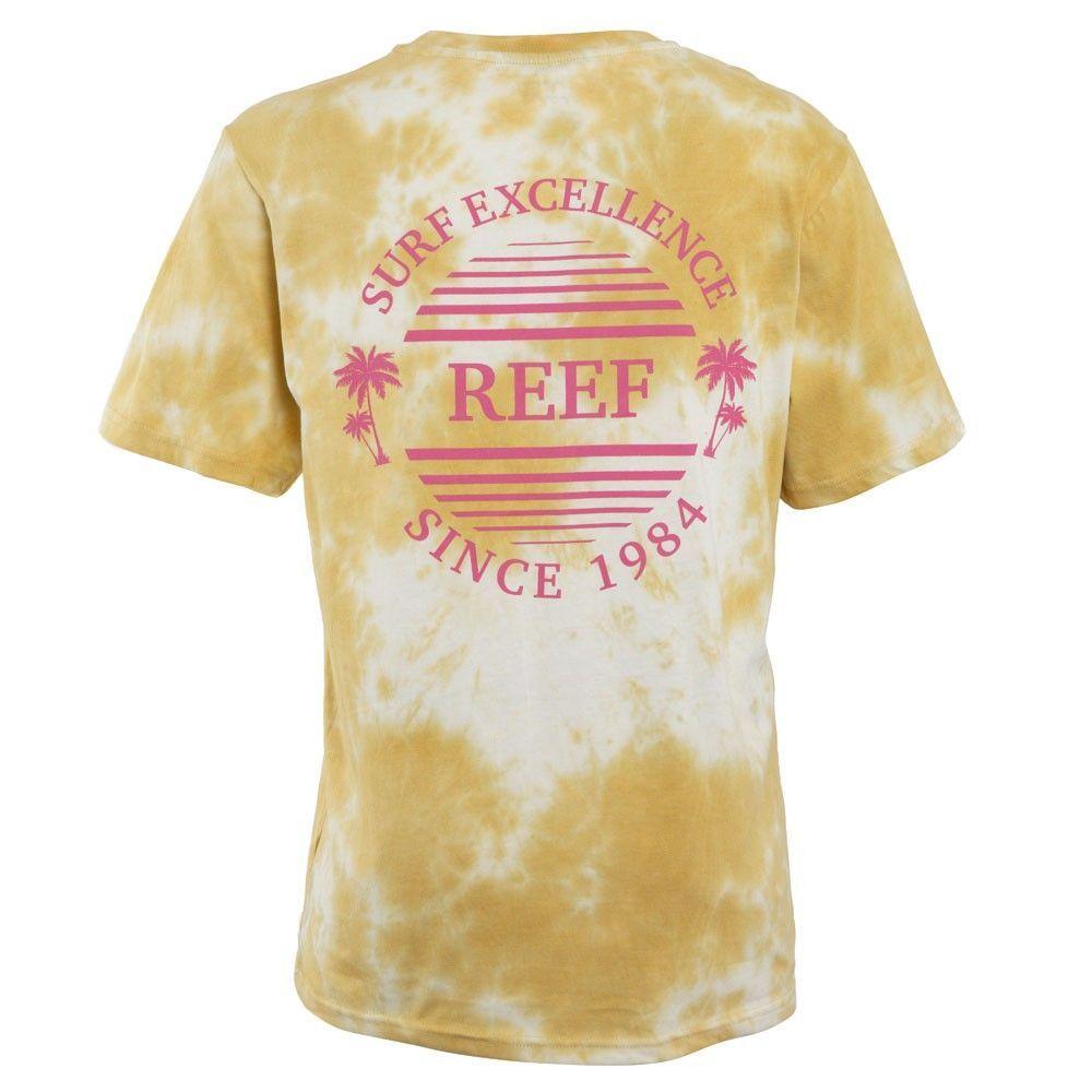 Polera Manga Corta Tie Dye Yellow Beige Pink-3