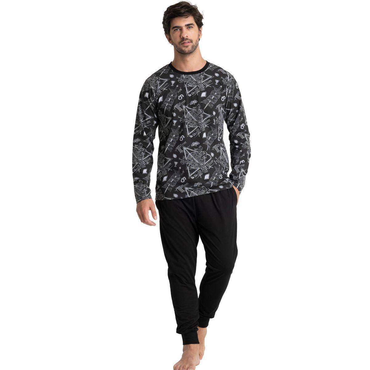 Pijama Algodón Hombre Invierno HARRY POTTER C2 Top-0