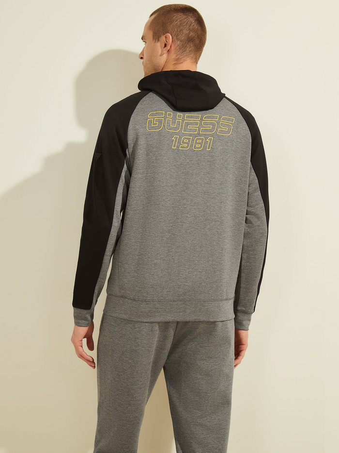 Poleron Guess Stephen Full Zip Hoodie Mch Gris-3