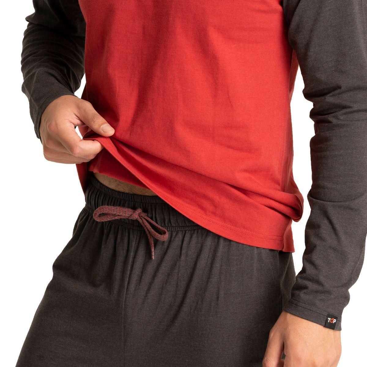 Pijama Largo Algodón Hombre 231AIC3 Top-2